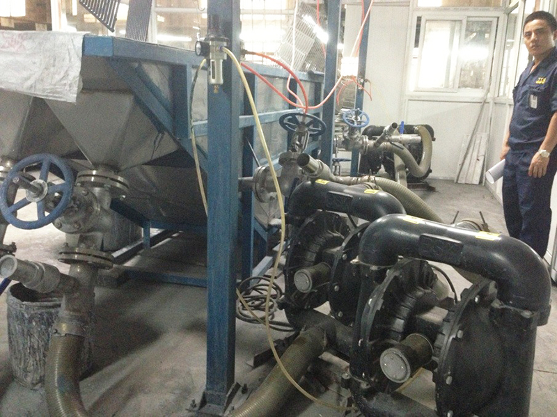 BSK air-operated diaphragm pump of aluminum alloy is applied to the coating lines.